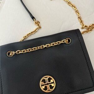 Tory Burch Black Leather Chain Shoulder Bag
